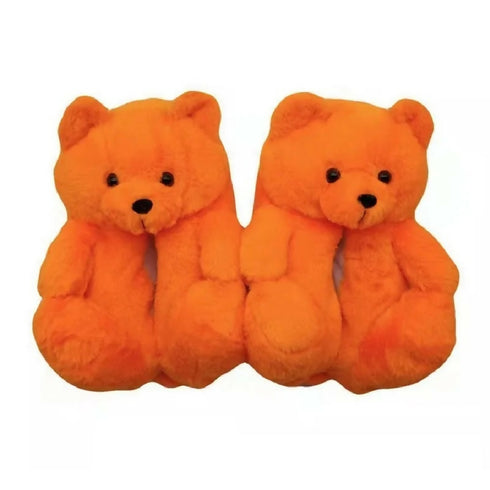 Plush Fur Teddy Bear Slippers